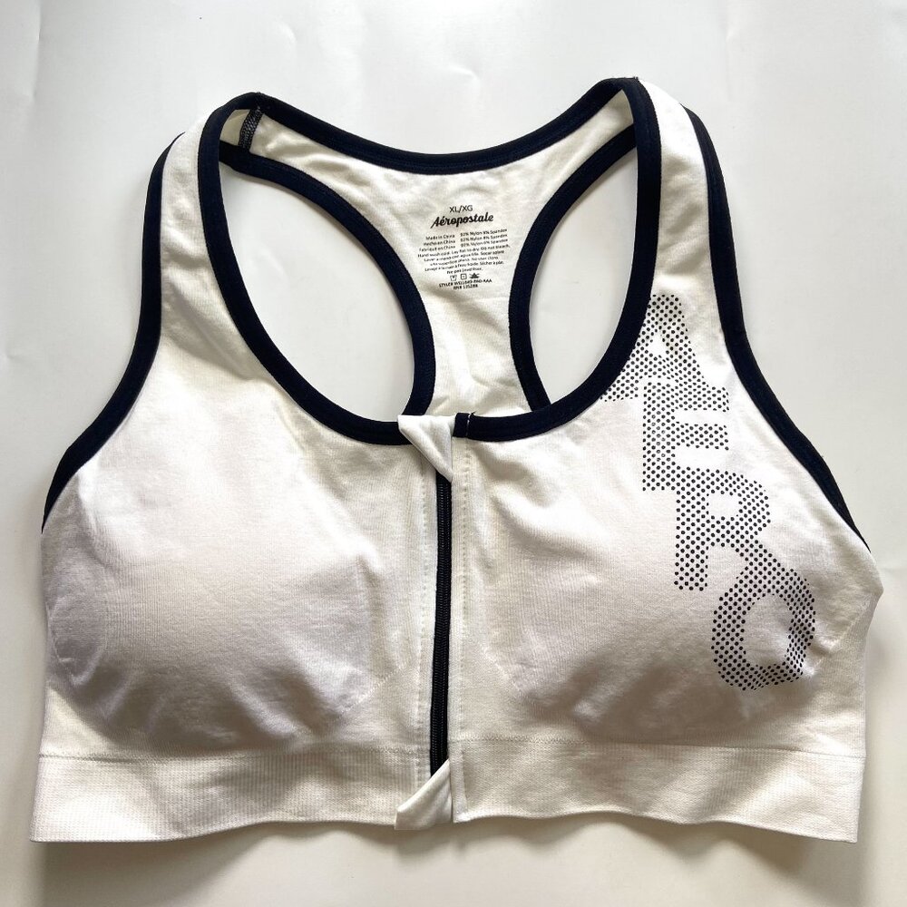 LIKE NEW Aeropostale White Women's Sports Bra For Sports or Casual Wear